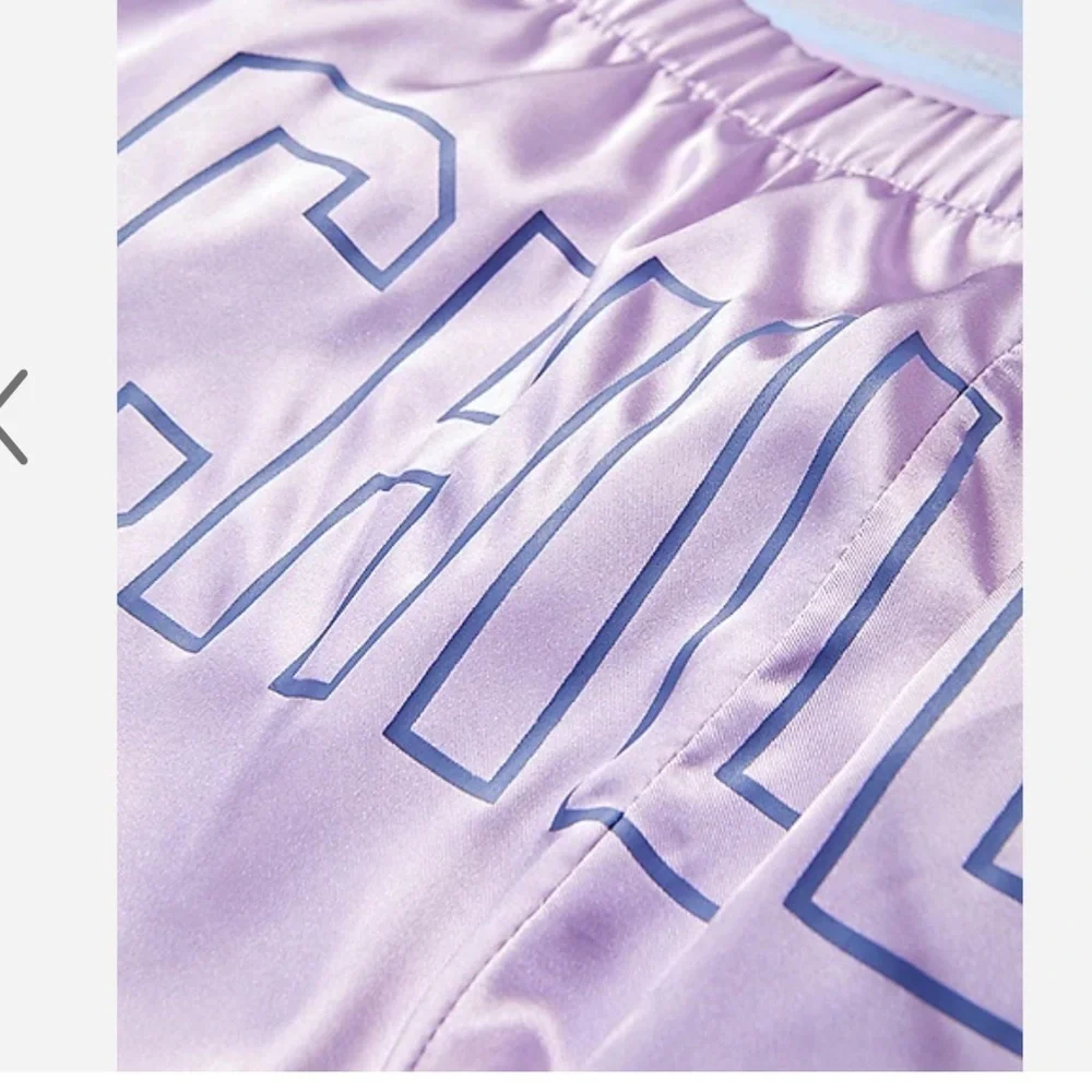 NWT  justice girl chillin cat & pajama bag sz 6 youth silky purple - Picture 3 of 4